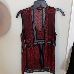 Black and red blouse